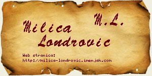 Milica Londrović vizit kartica